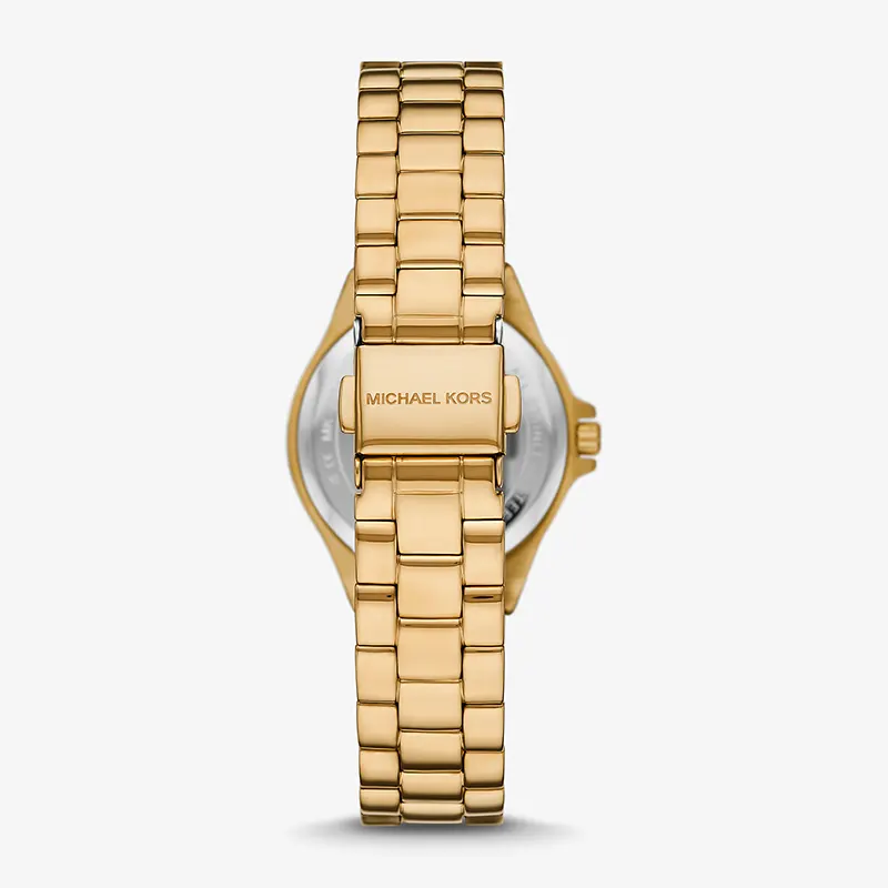 Michael Kors Mini Lennox Animal Pavé Gold-Tone Ladies Watch- MK7394